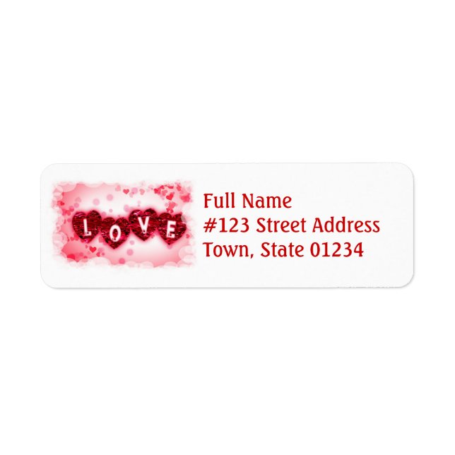 Love Letters Mailing Label (Front)