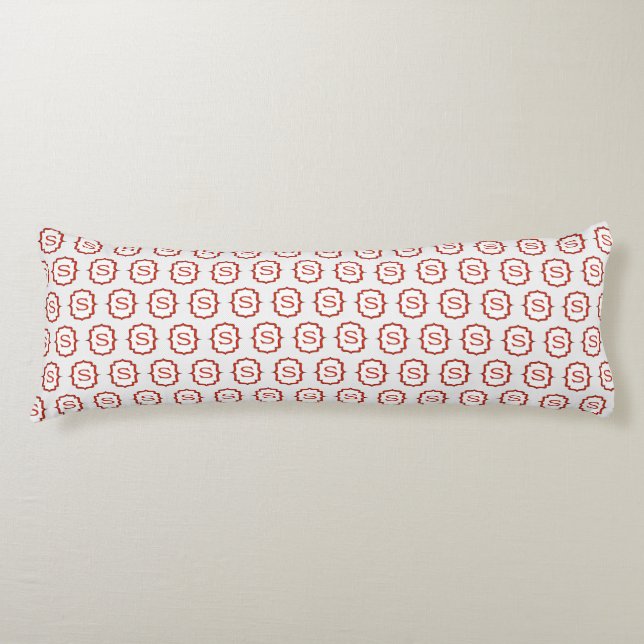 Love Letters "S"  Body Pillow (Front)