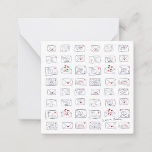 Love Letters Straight From The Heart Flat Card