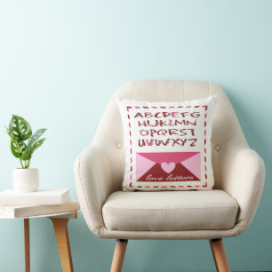 Love Letters Throw Pillow