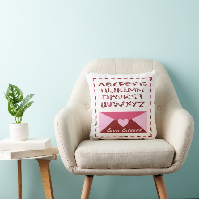 Love Letters Throw Pillow (Chair)