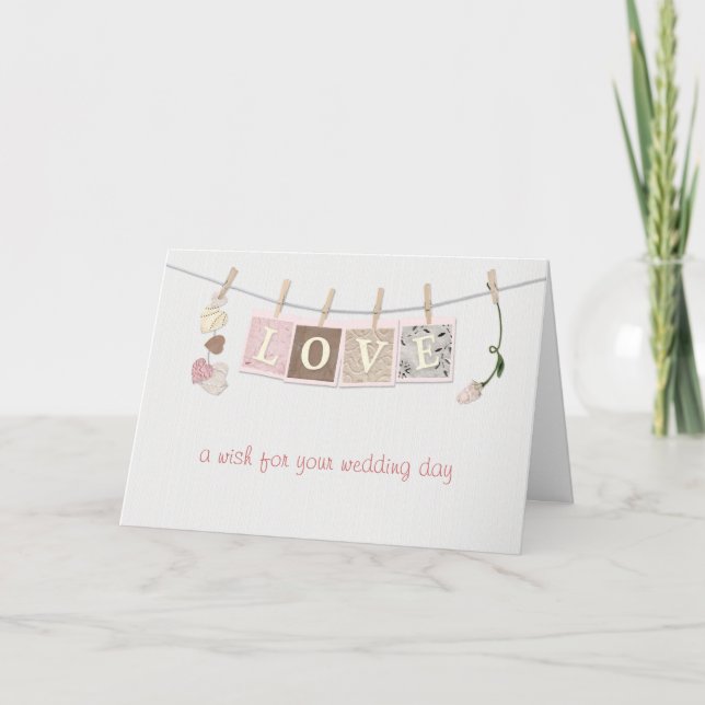 Love Letters Wedding Congratulations Card (Front)