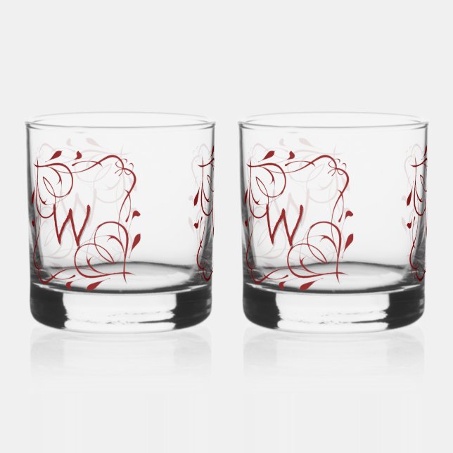 Love Letters  Whiskey Glass (Front)