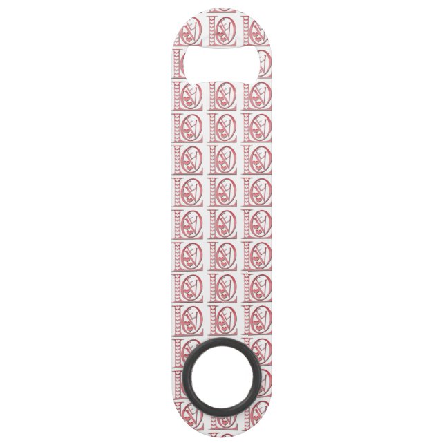 Love Letters With Hearts by Shirley Taylor Speed Bottle Opener (Front)