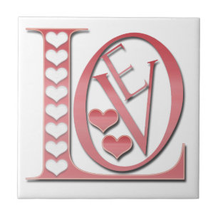 Love Letters With Hearts by Shirley Taylor Tile