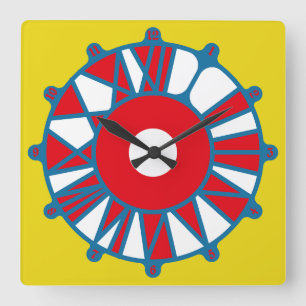 LOVE LEX CLASSIC NEW COLORS BY MASANSER SQUARE WALL CLOCK