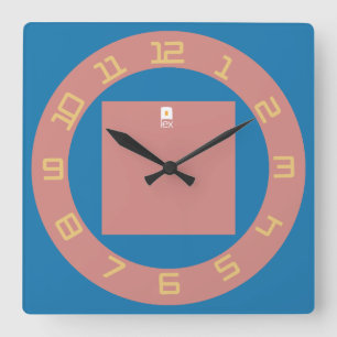 LOVE LEX REDREEN BY MASANSER SQUARE WALL CLOCK