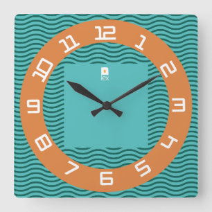 LOVE LEX REDREEN BY MASANSER SQUARE WALL CLOCK