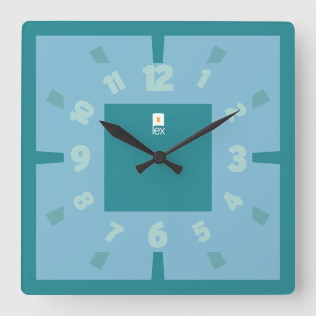 LOVE LEX RELAXING BY MASANSER PIXELAT SQUARE WALL CLOCK (Front)