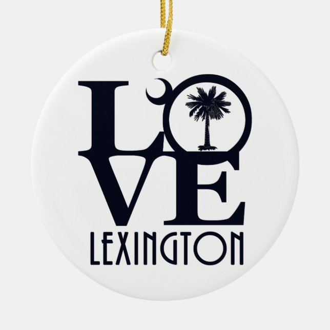 LOVE Lexington SC Ceramic Ornament (Front)