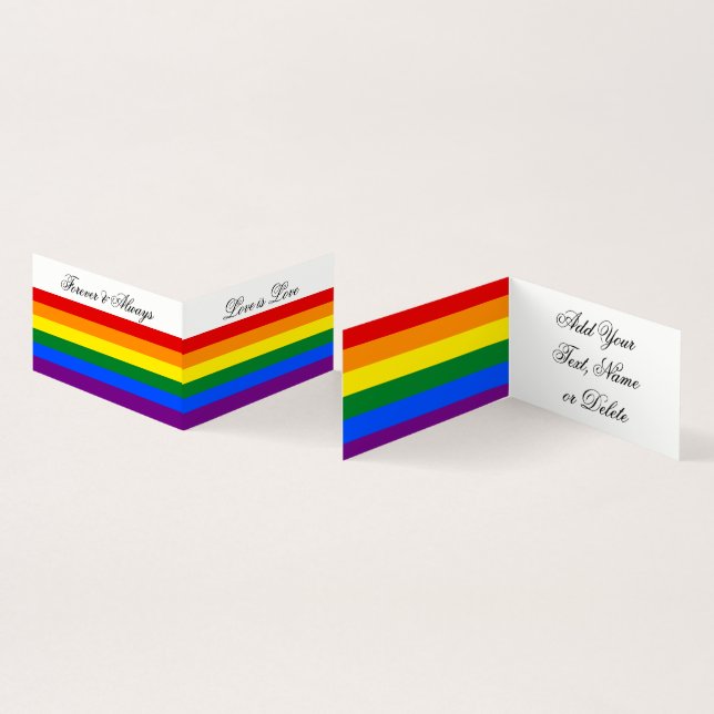 Love LGBT Rainbow Flag Gay Pride Stripes Business Card (Inside and Outside)