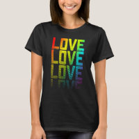 Love Lgbtq+ Rainbow Gay Pride Text Fade Graphic
