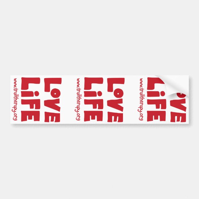 Love Life Bumper Sticker (times three) (Front)