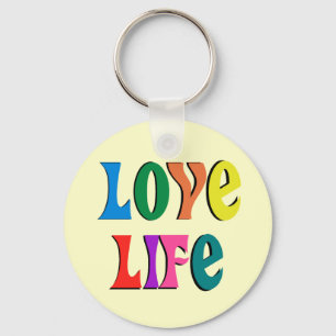 LOVE LIFE! customizable christian message Keychain
