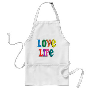LOVE LIFE! customizable christian message Standard Apron