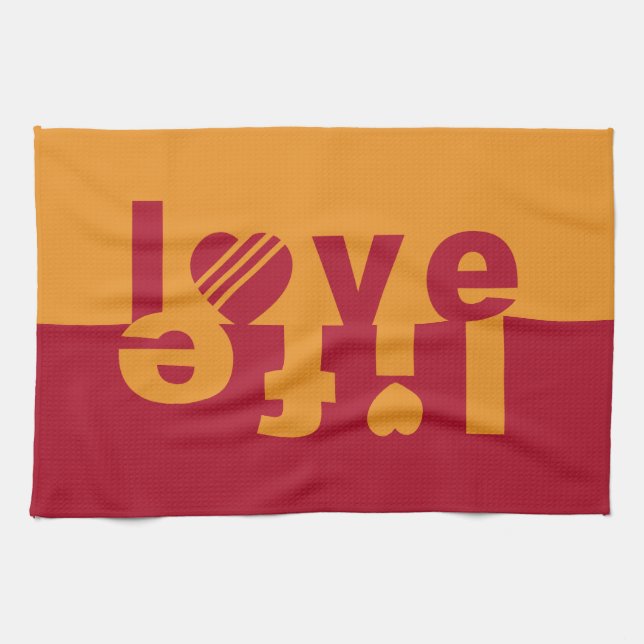 LOVE LIFE hand towels (Horizontal)