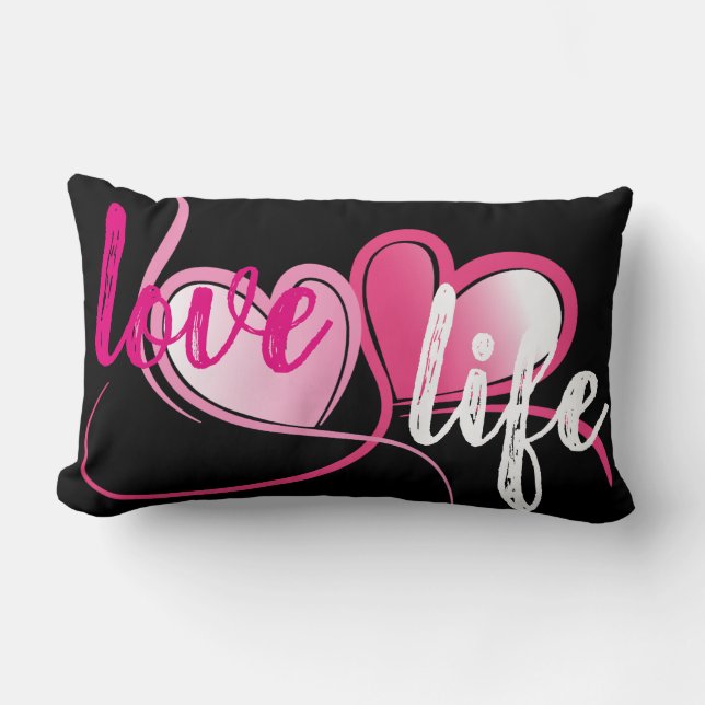 LOVE LIFE LUMBAR PILLOW (Front)