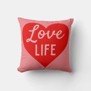 Love Life Message Throw Pillow