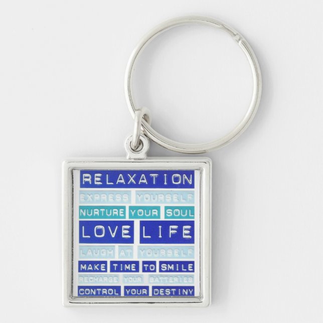 Love, Life, Relax Keychain (Front)