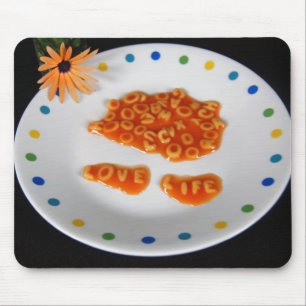 Love Life Spaghetti Mouse Pad