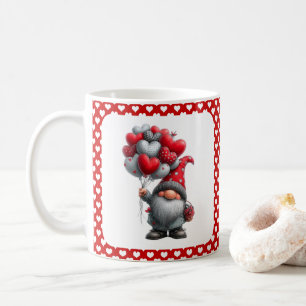 "Love Lifted High" Heart Balloon Gnome Coffee Mug