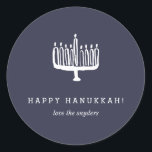 Love   Light Hanukkah Holiday Stickers - Light<br><div class="desc">These Hanukkah stickers feature a handdrawn menorah for a modern take on the festival of lights. Customize your background colour to create the perfect design for you.</div>