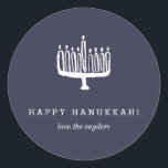 Love   Light Hanukkah Holiday Stickers - Light<br><div class="desc">These Hanukkah stickers feature a handdrawn menorah for a modern take on the festival of lights. Customize your background colour to create the perfect design for you.</div>