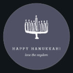 Love   Light Hanukkah Holiday Stickers - Light<br><div class="desc">These Hanukkah stickers feature a handdrawn menorah for a modern take on the festival of lights. Customize your background colour to create the perfect design for you.</div>
