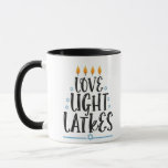 Love Light Latkes Funny Hanukkah Jewish Holiday Mug<br><div class="desc">jewish, latkes, holiday, religion, hanukkah, gift, birthday, ugly, sweater</div>