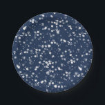 Love & Light |  Lovely Navy Blue Bokeh Hanukkah Paper Plate<br><div class="desc">A cute Hanukkah design,  features a lovely bokeh lights</div>