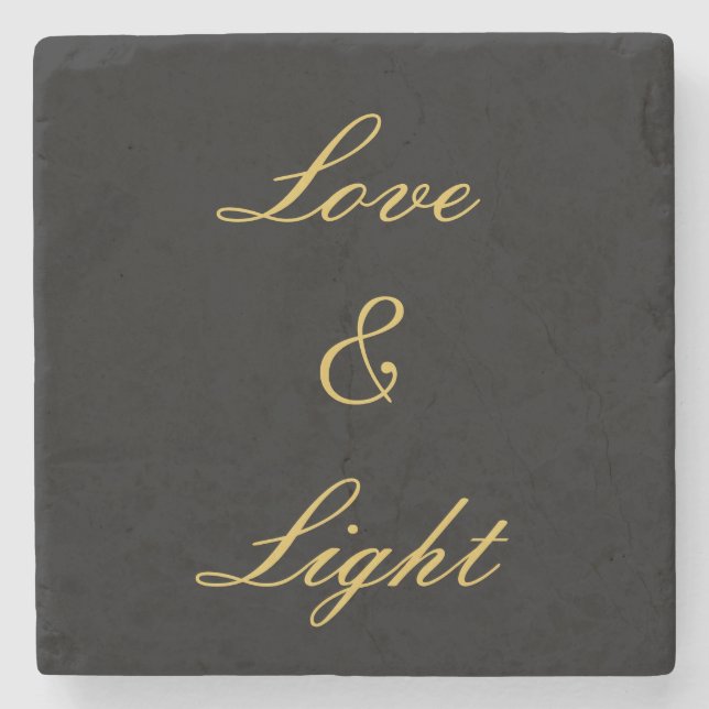 Love & Light Stone Coaster (Front)