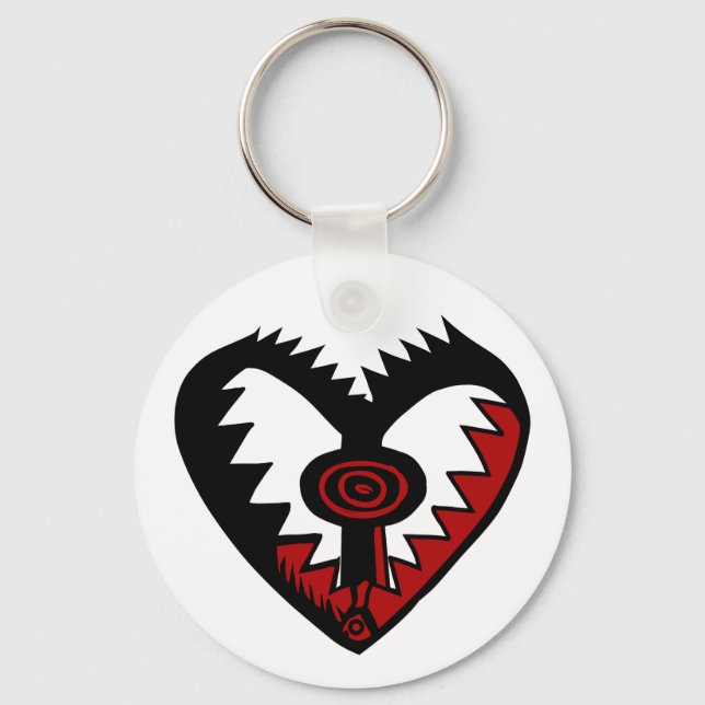 Love like a bear trap keychain (Front)