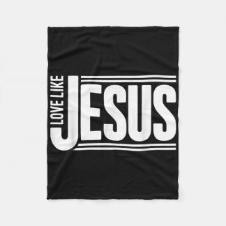 Love Like Jesus Christian Bible Verse Faith Men Wo Fleece Blanket