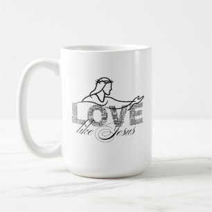 Love Like Jesus Christian Typography Design Coffee Mug