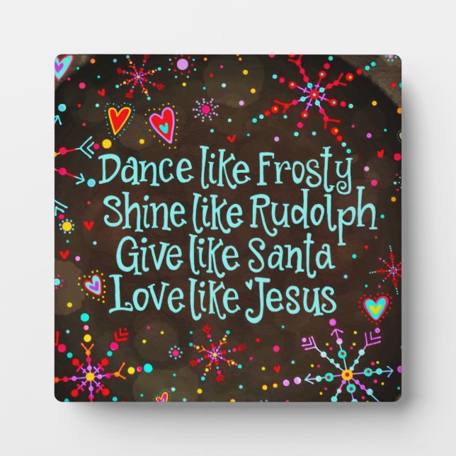 Love Like Jesus Festive Plaque (Front)
