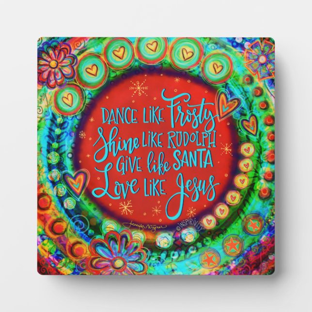 Love Like Jesus Festive Quote Inspirivity Plaque (Front)