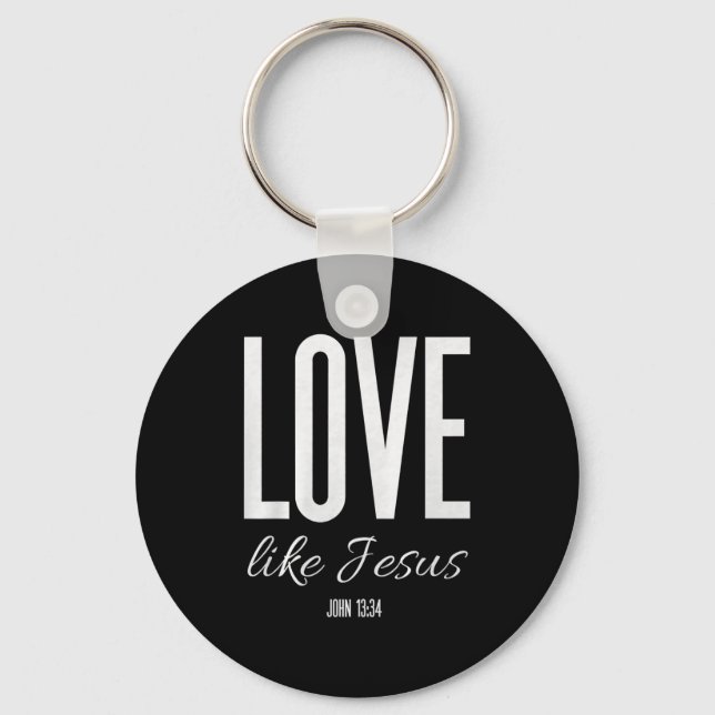 Love Like Jesus John 13_ Bible Verse Christian Scr Keychain (Front)