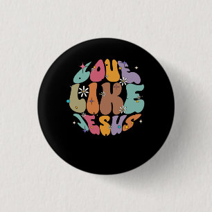 Love Like Jesus Religious God Christian Words On B 1 Inch Round Button
