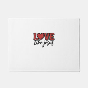 Love Like Jesus Vintage Christian Shirt Design_1 Doormat
