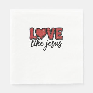 Love Like Jesus Vintage Christian Shirt Design_1 Napkin