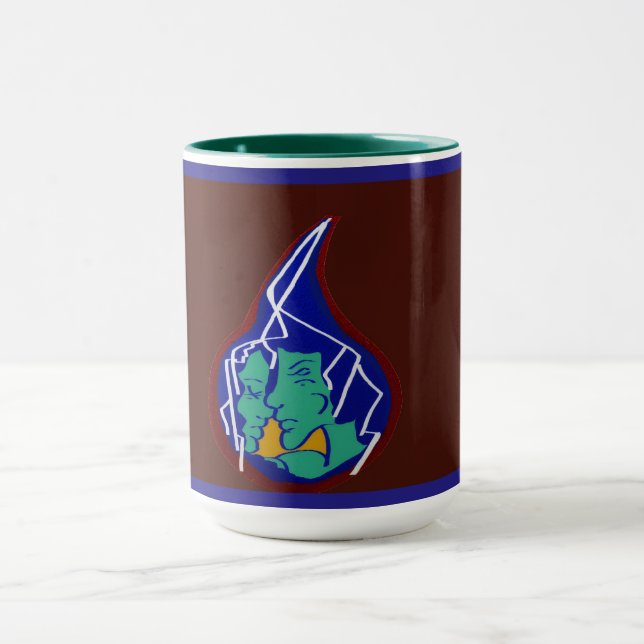 Love Like Lightning in a Teardrop Mug (Center)