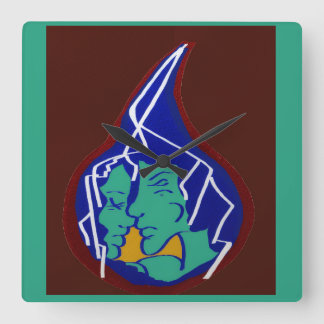 Love Like Lightning in a Teardrop Square Wall Clock