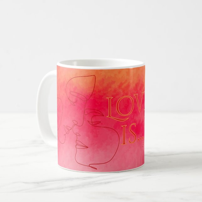 Love Line Mug - Unbroken Couple Art  (Front Left)