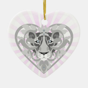 Love Lioness Locket(starburst)heart-shapedornament Ceramic Ornament
