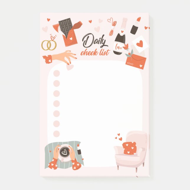 Love List Post It Notes Checklist (Front)