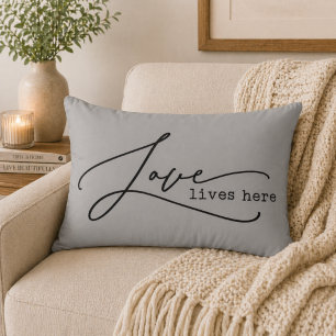 Love Lives Here Accent Pillow