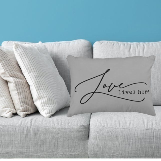 Love Lives Here Accent Pillow (Creator Uploaded)