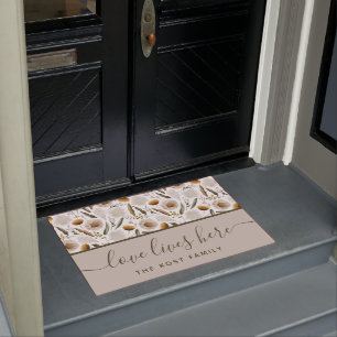Love Lives Here Door Mat