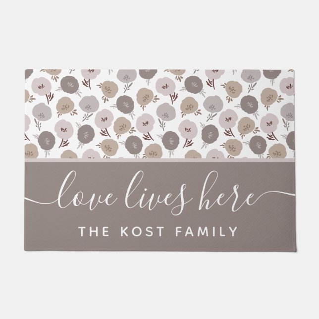 Love Lives Here Door Mat (Front)