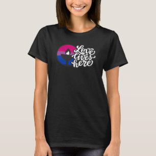 Love lives here LGBTQ bisexual Unitarian Universal T-Shirt